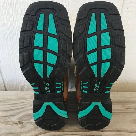 Corral Prickly Pear Cactus Womens Brown Leather Western Boots 7.5 M W5003 - Picture 7 of 13